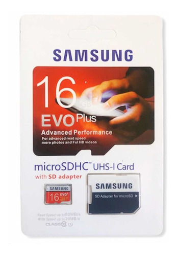 Tarjeta De Memoria Micro Sd 16 Gb Samsung - Evo Plus