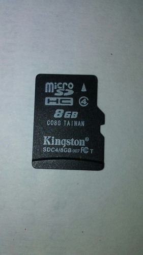 Tarjeta De Memoria Micro Sd 8gb Kingston Usada