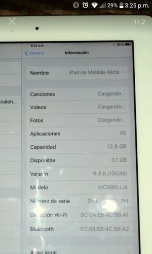 iPad 2 16gb Ver 9.3 Color Silver