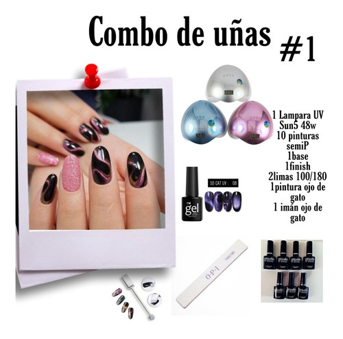 Combo Pinturas, Uñas, Lámparas Uv Todo Para Uñas