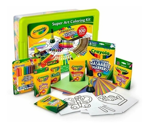 Crayola Super Art Coloring Kit De 100 Piezas. En 55 Vrds.