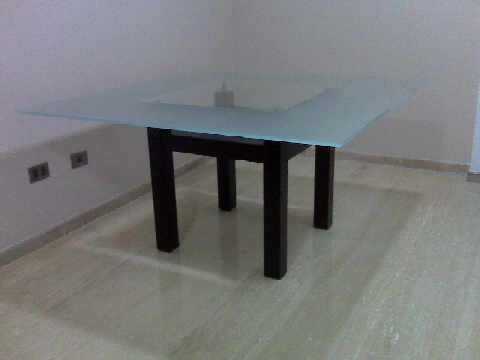 Mesa Comedor Vidrio Cuadrado 8 Puestos (500 Vrd)