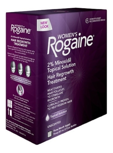 Minoxidil Rogaine Para Mujer Wome's 3 Frascos Nuevo Origonal