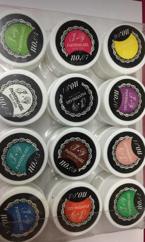 Set De Painting Gel Uv Para Uñas De 12 Colores