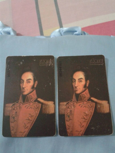Tarjetas Cantv Simón Bolívar Año 