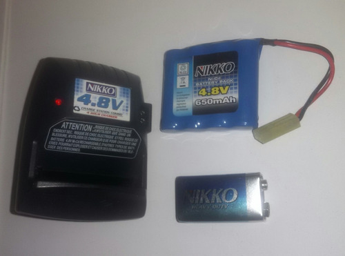 Cargador Nikko Y Paquete De Bateria Recargable 4.8 Voltios
