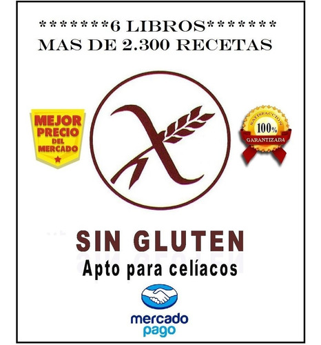 Curso De Recetas Comidas Postres Sin Gluten Son 6 Libros