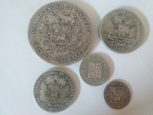 Excelente Colección 5 Monedas De Planta Del Año 