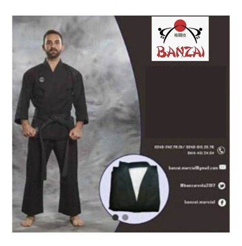 Karategui Banzai Negro - Semi Pesado- Talla 3
