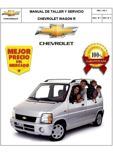 Manual Taller Y Servicio Chevrolet Wagon R Sr410 / Sr412