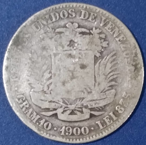 Moneda De Plata De 2 Bolívares Del Año 