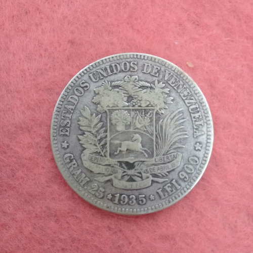 Monedas Antiguas De Plata 5 Bolivares ( Y )