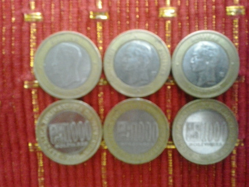 Monedas De  Bimetal Año 