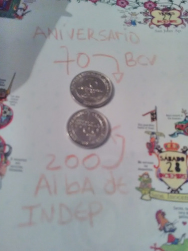 Monedas Venezolanas Aniversario 70 Años (bcv) 200años Alba