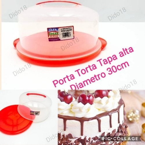 Porta Torta Envase Tortera 30cm X 12cm Alfa Hogar Reposteria