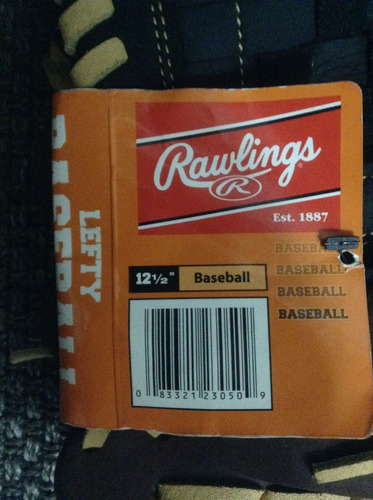 Guante Rawlings 12.5 Para Zurdo Original.