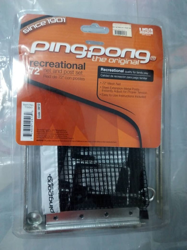Malla O Red De Ping Pong 72 De Metal, Sellada