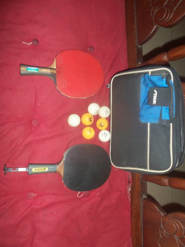 Raquetas De Ping Pong Estuche Y Pelotas