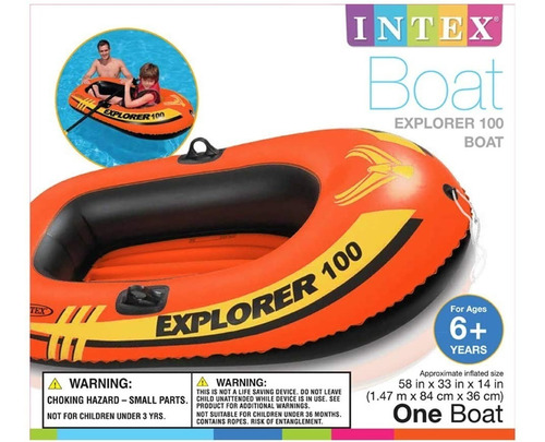 Bote Infantil Inflable Intex Explorer 100 (No Incluye Remos