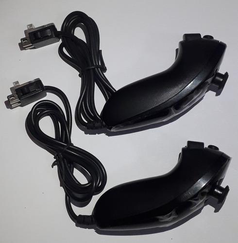 Control Nintendo Wiiu Nunchuk Negro Combo De 2 Unidades