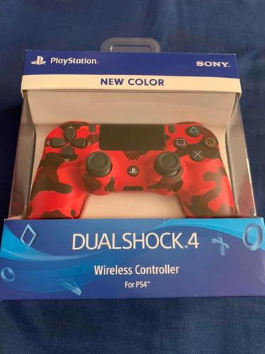 Control Ps4 Camuflaje Rojo Nuevo