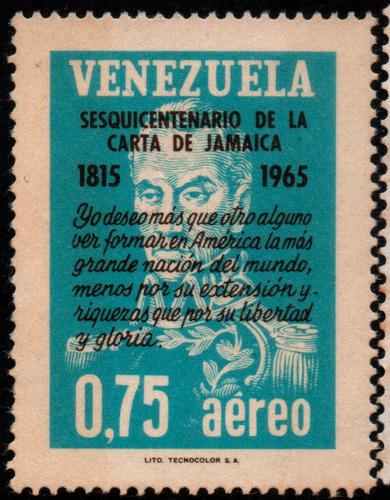 Estampilla De Venezuela Scott No. C909