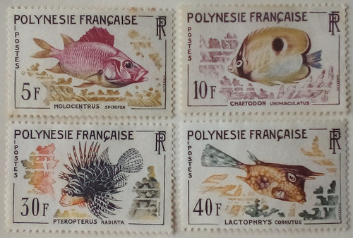 Estampillas De Francia. Polynesia Francesa. Serie Peces,