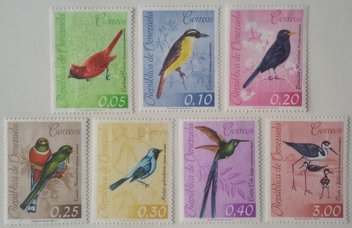 Estampillas De Venezuela. Serie Aves, Correo Ordinario. 