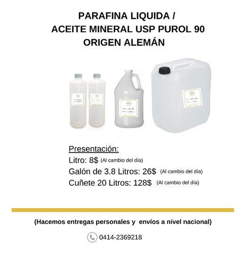 Parafina Líquida Usp/ Aceite Mineral Usp
