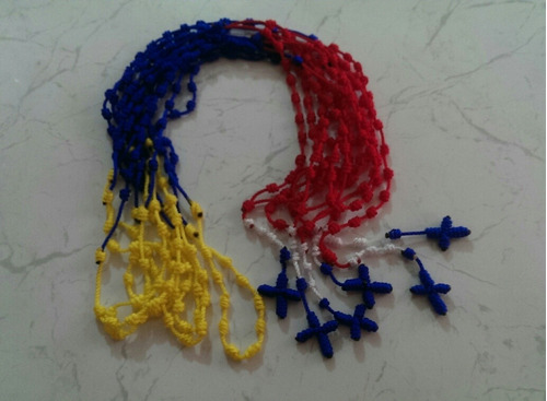 Rosarios Tricolor, Denarios, Pulseras, Bisuteria 2v