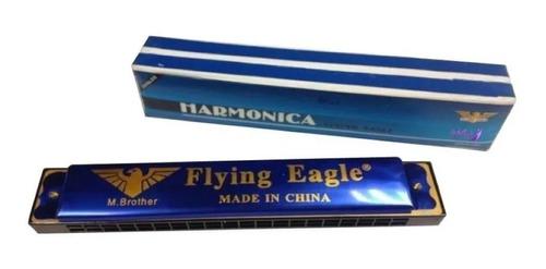 Armonica Harmonica Flying Eagle 48 Huecos Tremolo