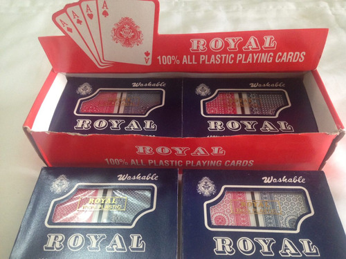 Barajas Cartas De Póker 100% Plásticas Royal