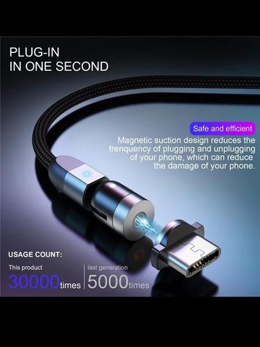 Cable Cargador Punta Magnética.Micro Usb, C O iPhone. 1mt