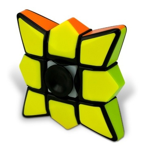 Cubo Spinner Magico De Rubik Dos Juegos En Uno- Fondo Negro