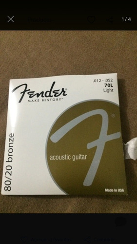 Cuerdas Guitarra Acusticas Metalicas Fender
