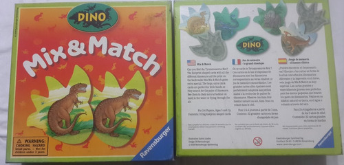 Juego De Memoria Mix & Match Dino