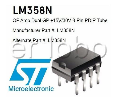 Lm358n Op Amp Dual Gp ±15v/30v 8-pin Pdip Tube