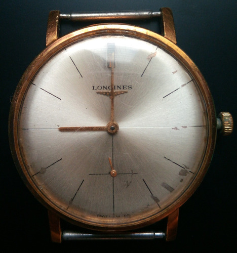 Longines Crosshair  Tipo Cuerda Baño Oro, Original