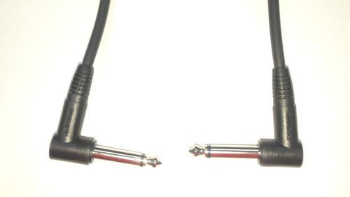 Pack 3 Cables De Audio 30,5 Ctm Conector Angular Mono 6mm Bl