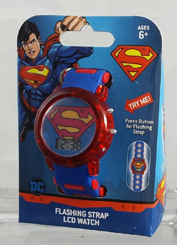 Reloj De Niños Superman Con Luces Led
