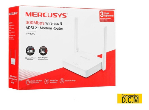 Router Modem Adsl2+ Mercusys Mw300d Wifi Adsl Telefonia