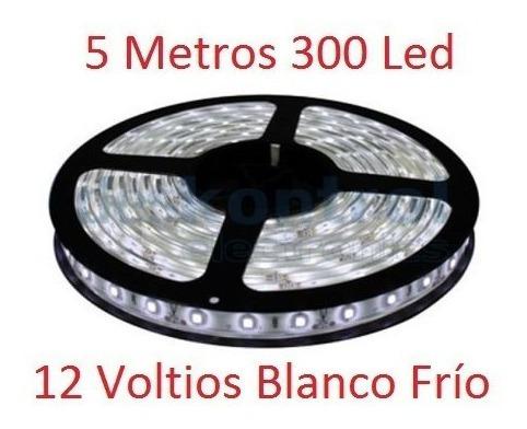 Tira Cinta Led 3528 Blanco Frío 5 Metros 300 Led 12 Voltios