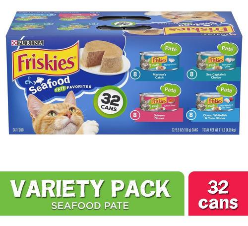 Alimento Comida Humeda Gato Purina Frieskies Caja 32 Latas