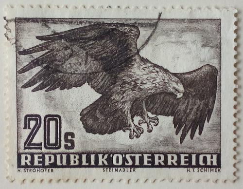 Estampilla De Austria. Serie: Aves, Correo Aéreo. 1952.