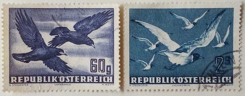 Estampillas De Austria. Serie: Aves, Correo Aéreo. 1950.