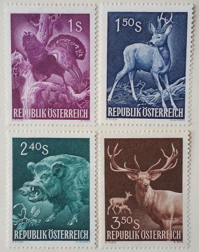 Estampillas De Austria. Serie: Congreso Intl De Caceria.1959