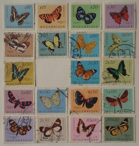 Estampillas De Mozambique. Serie: Mariposas Y Polillas. 1953