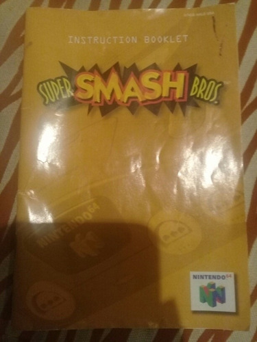 Libro De Instrucción Super Smash Bros Nintendo 64