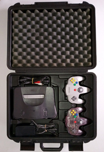 Nintendo 64 Consola Con Maleta Cables + 2 Controles Coleccio