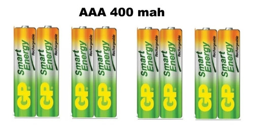 Pilas Baterias Recargables Aaa 400 Mah Gp 4 Pares